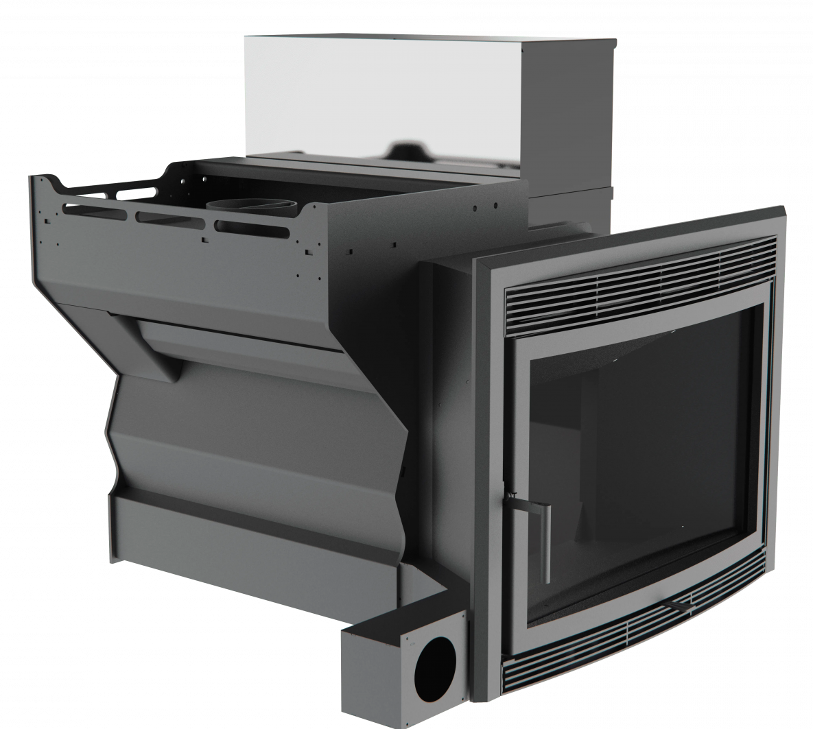 Банный камин 500, сталь+СВО фото в Уфе