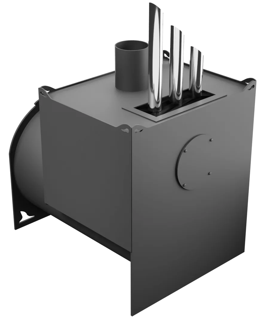 Печь Горыныч Мини, двойная каменка закрытая с парогенератором, малая дверь со стеклом фото в Уфе