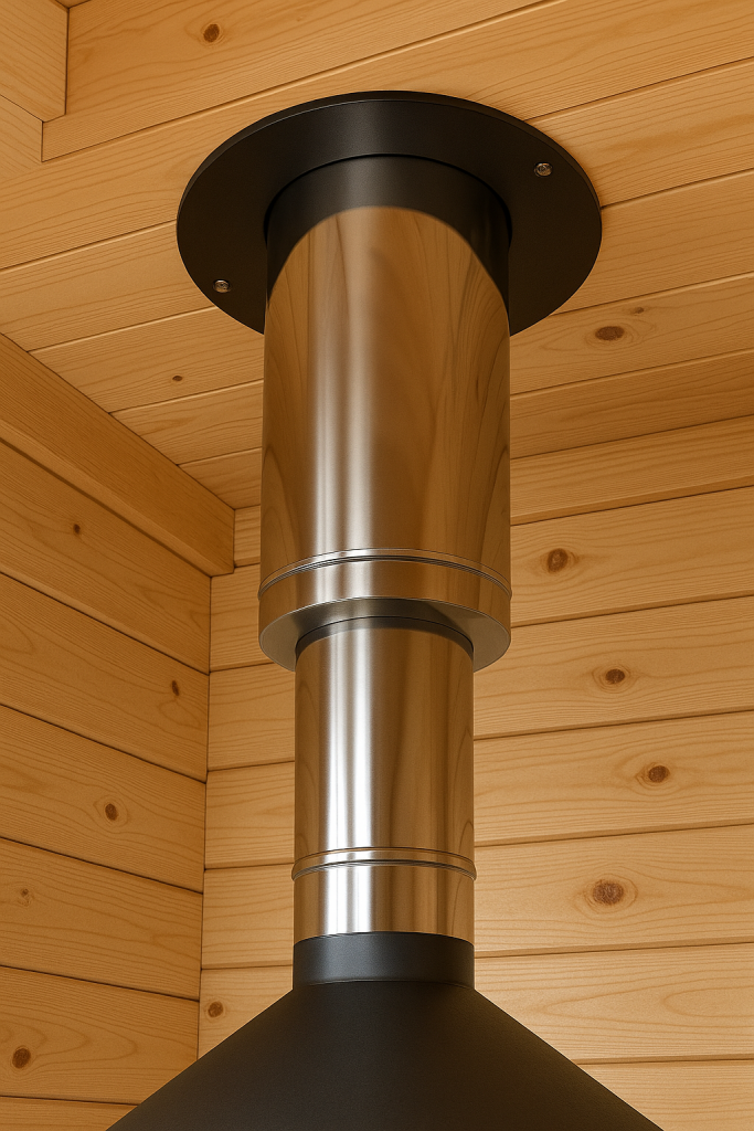 Дымоход-сэндвич и узлы прохода