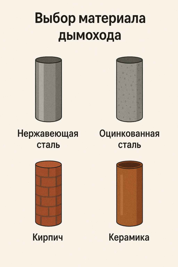 Выбор материала дымохода