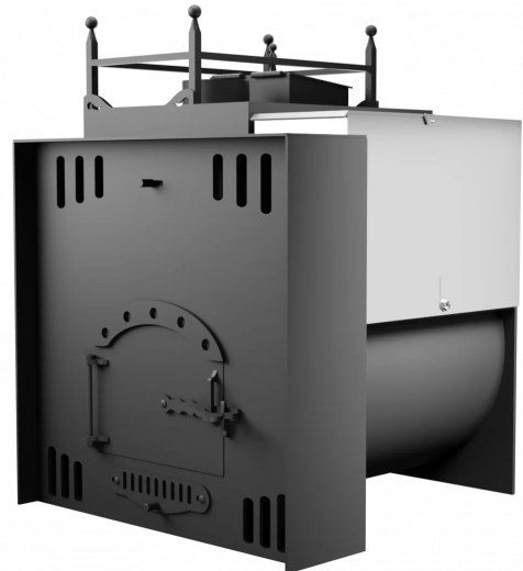 Печь Горыныч Мини, каменка закрытая с левой стороны, естественная система воздушного отопления фото в Уфе