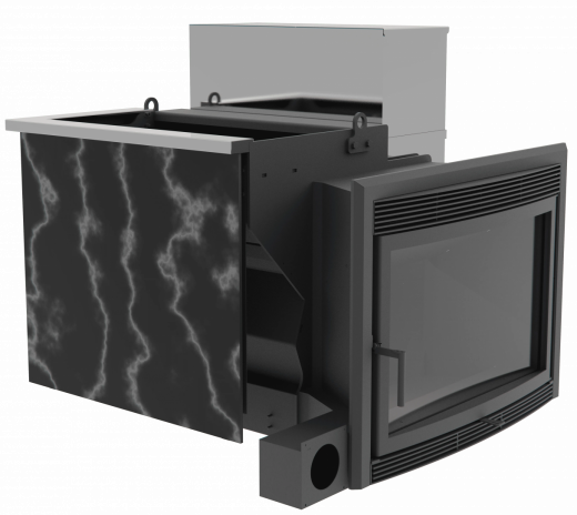 Банный камин 500, сталь+СВО фото в Уфе