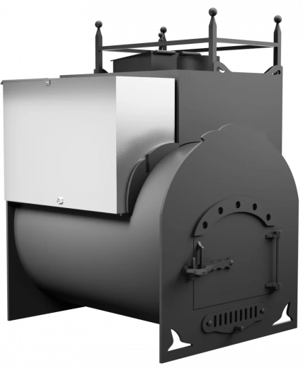 Печь Горыныч Мини, каменка закрытая с правой стороны фото в Уфе