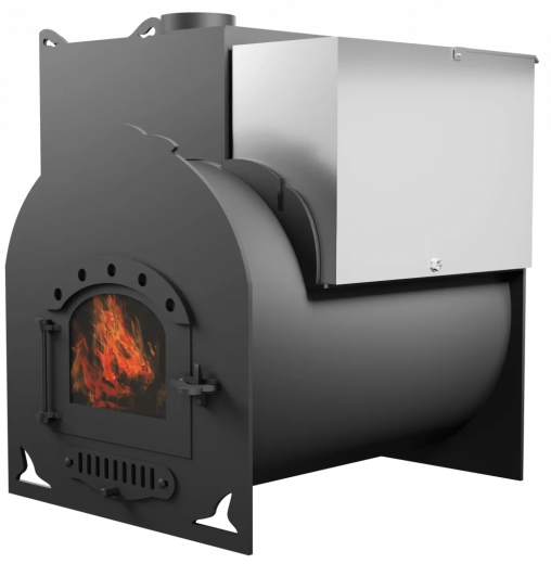 Печь Горыныч Мини, каменка с левой стороны, дверь малая со стеклом фото в Уфе