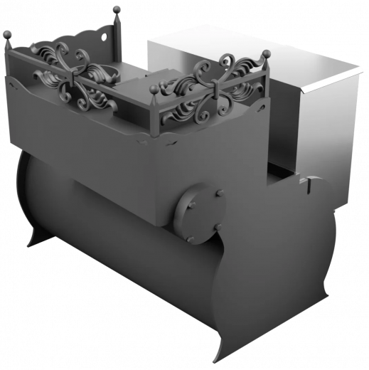 Печь Горыныч 3, каменка закрытая с правой стороны, малая дверь со стеклом фото в Уфе